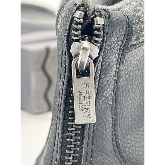 Sperry Kids Port Zipper Black Rubber Boots Size 13 - Picture 9 of 10